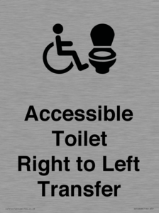 Accessible Toilet with Right to Left Transfer